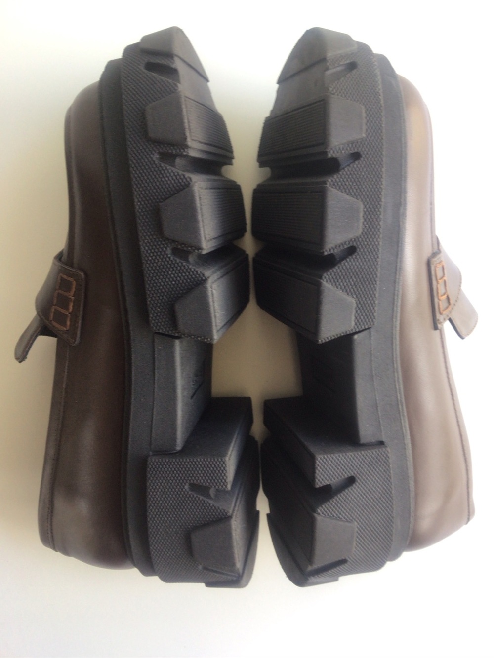 Alohas trailblazer brown chunky loafers size 38 7.5 - Picture 9 of 16